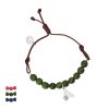 Pulsera inicial 10 mm flor circonitas bolas