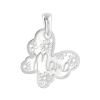 Colgante mariposa plata y nácar Mamá flores